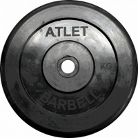 диск обрезиненный d31мм mb barbell atlet 10 кг черный