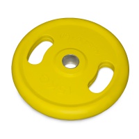 диск обрезиненный с ручками larsen nt121nc 50 мм 15 кг жёлтый