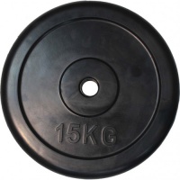 диск обрезиненный zso classic 26 мм 15 кг, черный