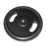 диск обрезиненный с ручками larsen nt121n 31 мм 25 кг черный 