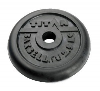 диск обрезиненный titan 26 мм 2,5 кг. черный