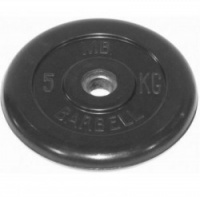 диск обрезиненный mb barbell 31 мм 5 кг. черный