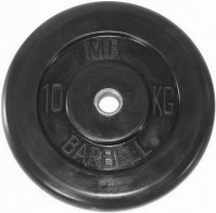 диск обрезиненный d51мм mb barbell mb-pltb51 10кг черный