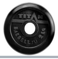 диск обрезиненный titan 31 мм 2 кг. черный